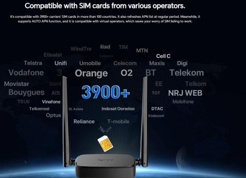 TENDA 4G03 2 PORT 10/100 300MBPS 2.4GHz 1xSIM 3G/4G KABLOSUZ ROUTER BEYAZ 4G 